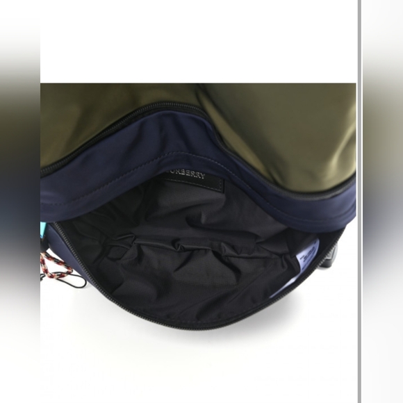 Burberry Nylon Rex Convertible Backpack Bum Bag Blue Green - Picture 8 of 10